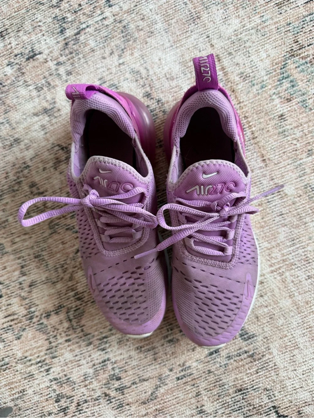 Nike Kids air max 270 Purple Lace-Up Sneakers